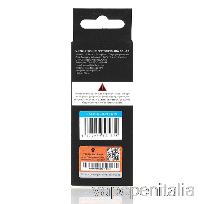 Vape In Italia Teslacigs Ts Tallica Mesh Bobine Sostitutive Bobine Ts-s Da 0,2ohm
